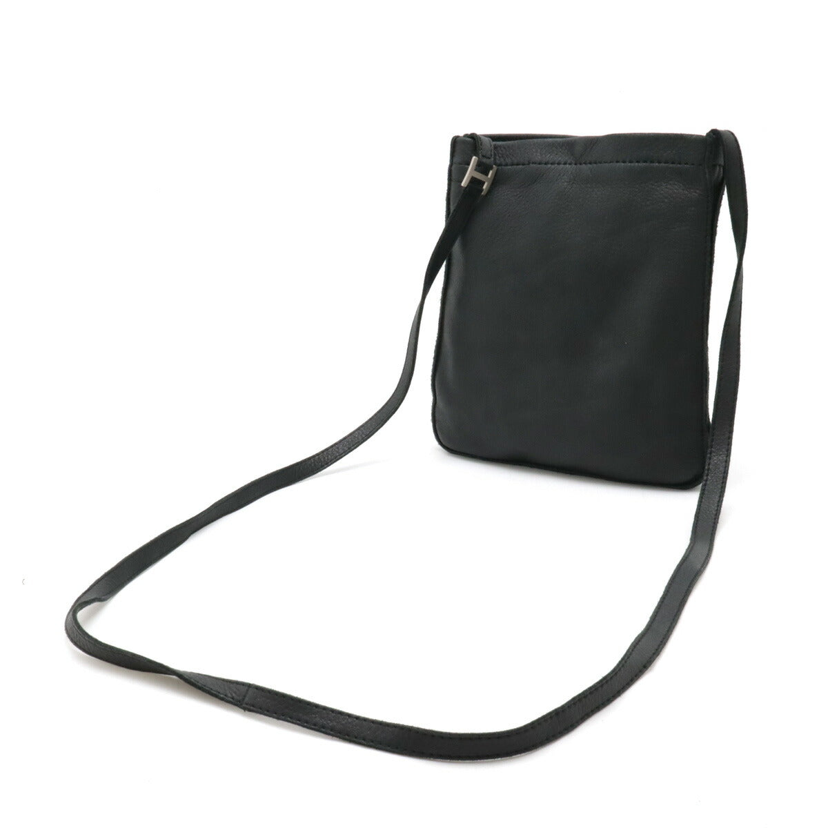 Hermes Leather Shoulder Bag Black