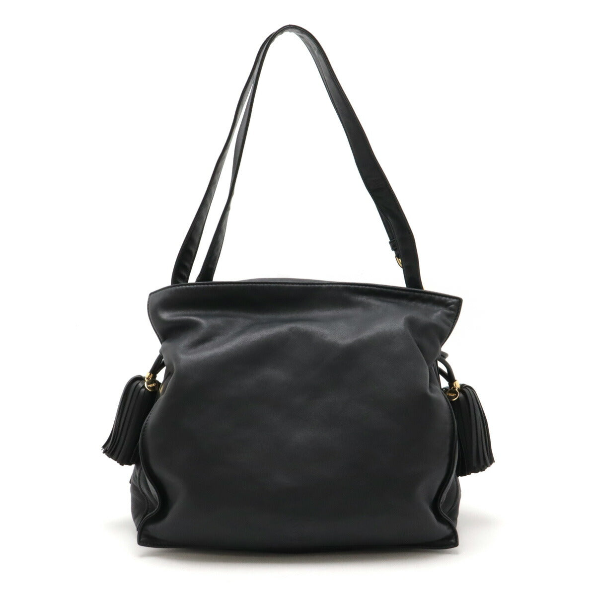 Loewe Flamenco Nappa Leather Shoulder Bag Black