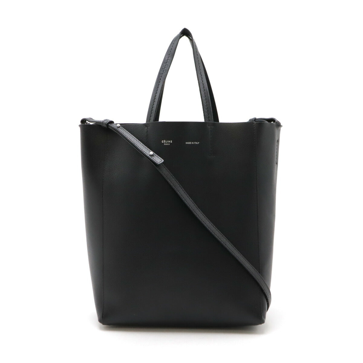 Celine Leather Vertical Cabas Small Tote Bag