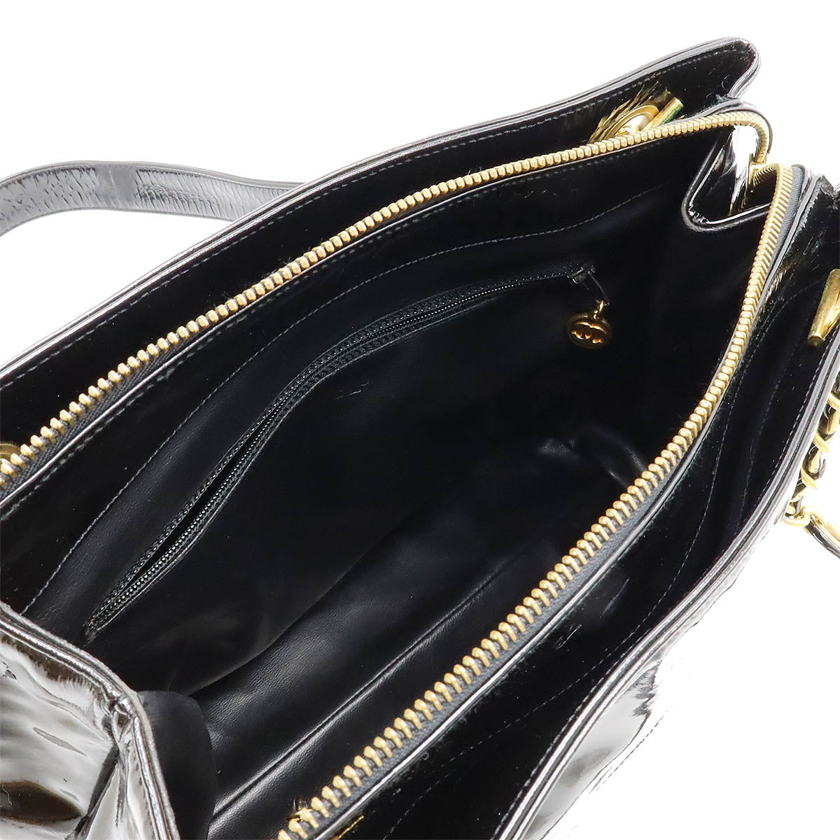 Chanel Coco Mark Chain Shoulder Bag Black