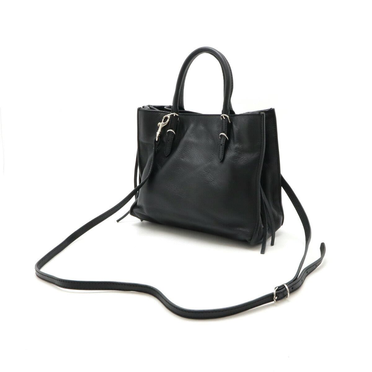 Balenciaga Mini Paper Leather Handbag Black