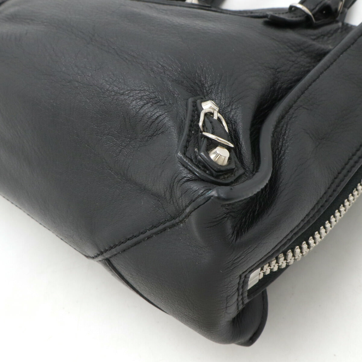 Balenciaga Mini Paper Leather Handbag Black