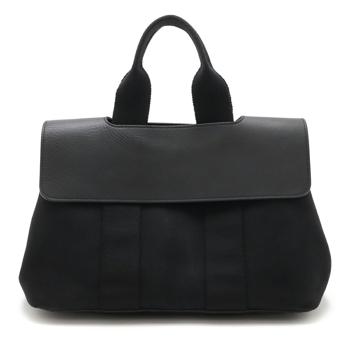 Hermes Valparaiso PM Tote Bag Black Leather