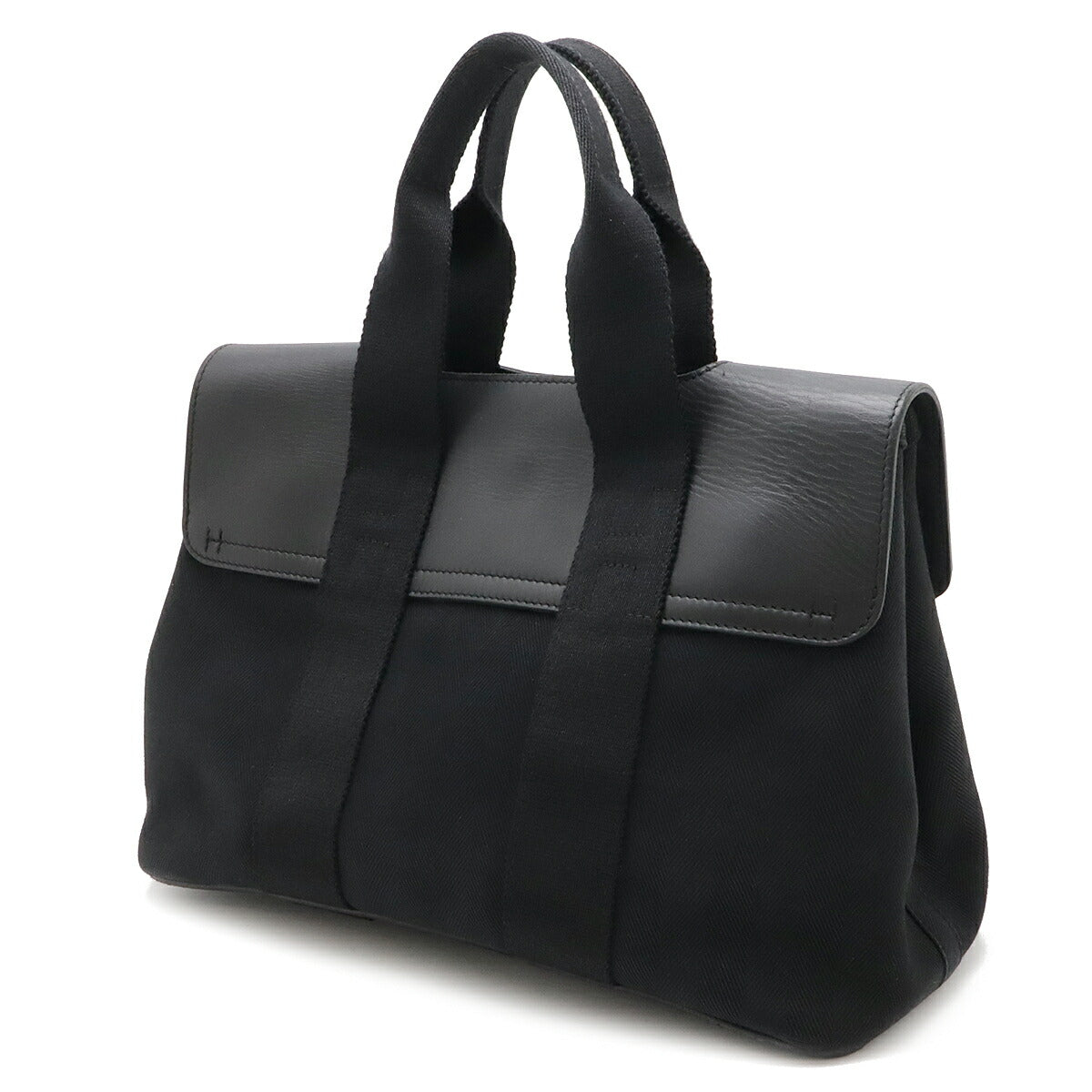 Hermes Valparaiso PM Tote Bag Black Leather