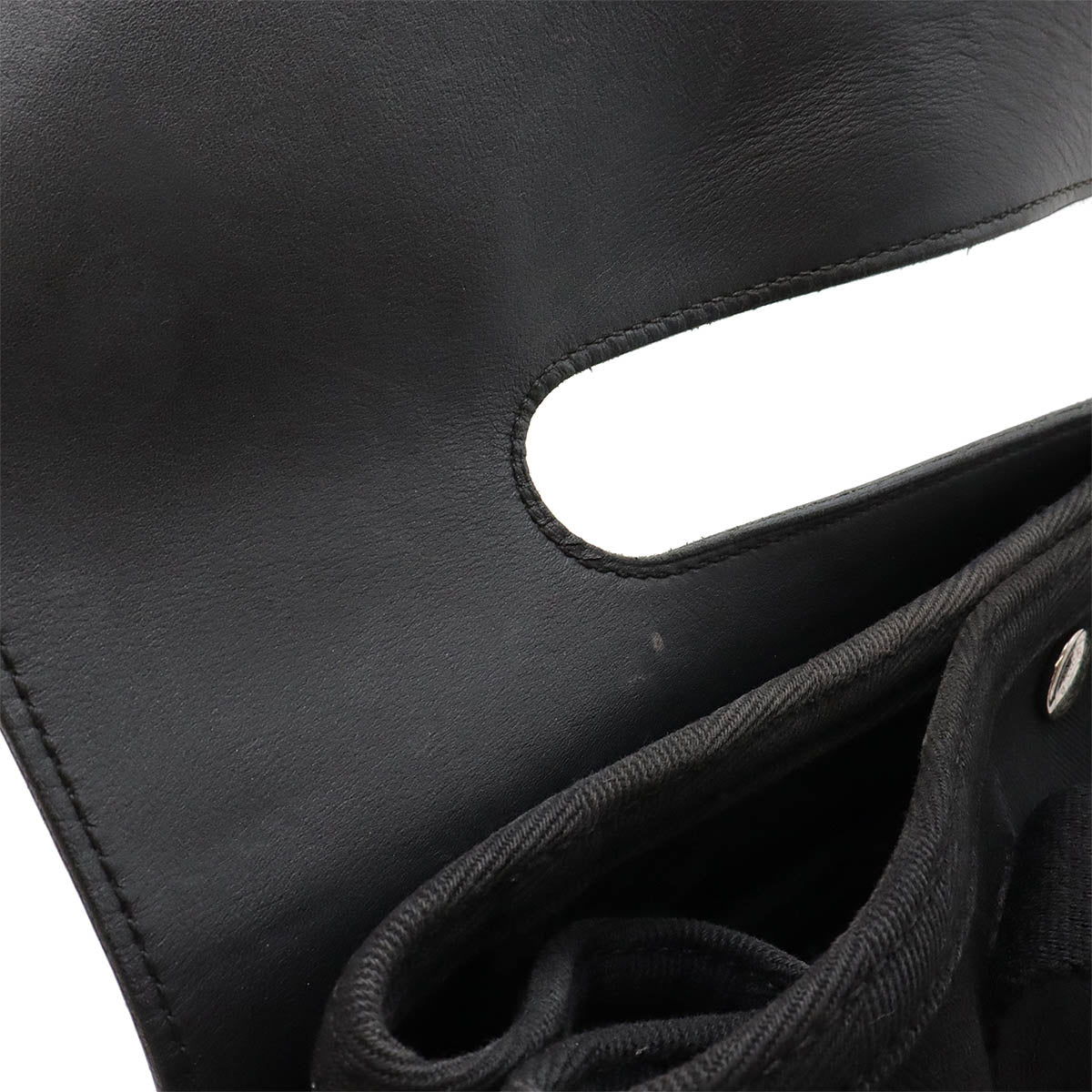 Hermes Valparaiso PM Tote Bag Black Leather