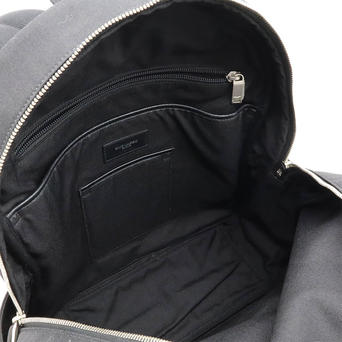 Yves Saint Laurent Nylon Canvas Leather Backpack