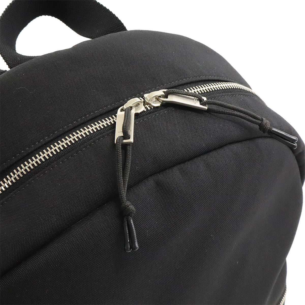 Yves Saint Laurent Nylon Canvas Leather Backpack