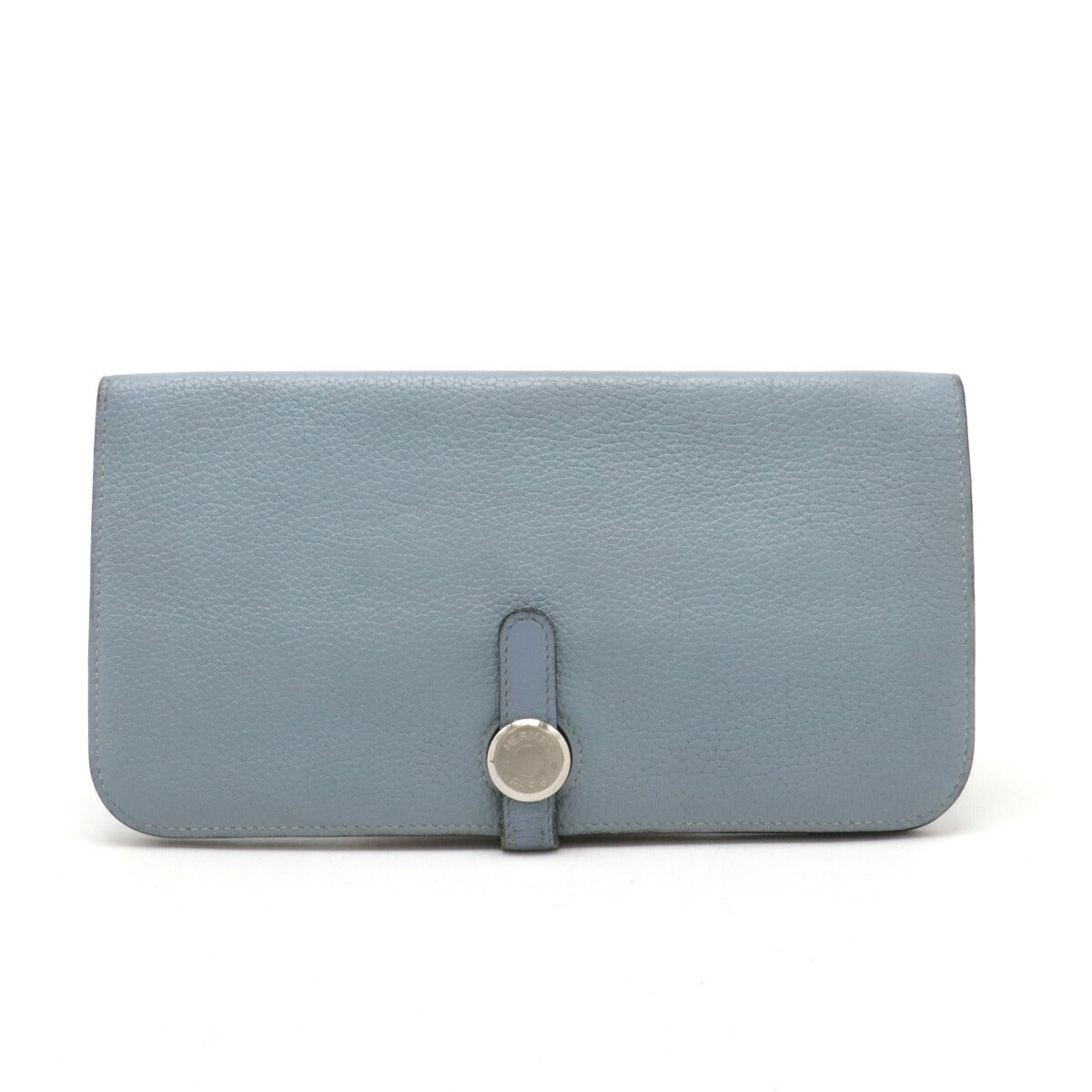 Hermes Dogon Long Bifold Wallet Light Blue