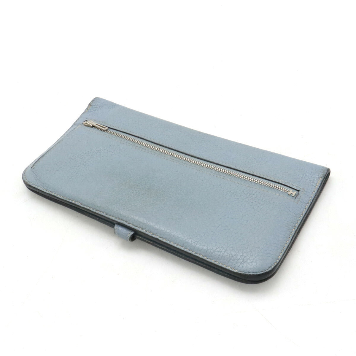 Hermes Dogon Long Bifold Wallet Light Blue