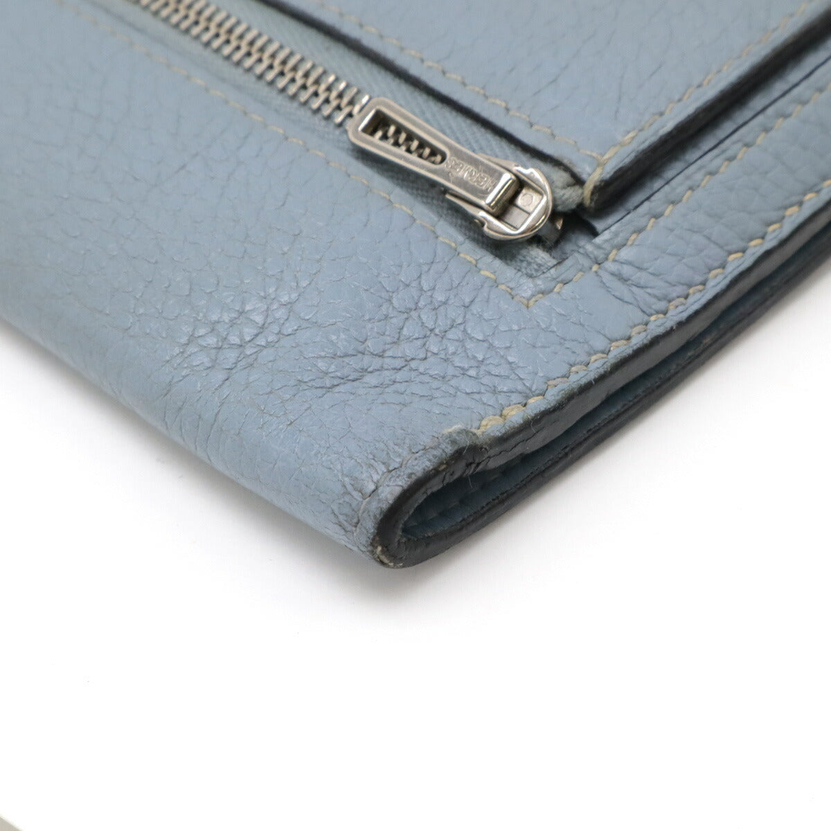 Hermes Dogon Long Bifold Wallet Light Blue