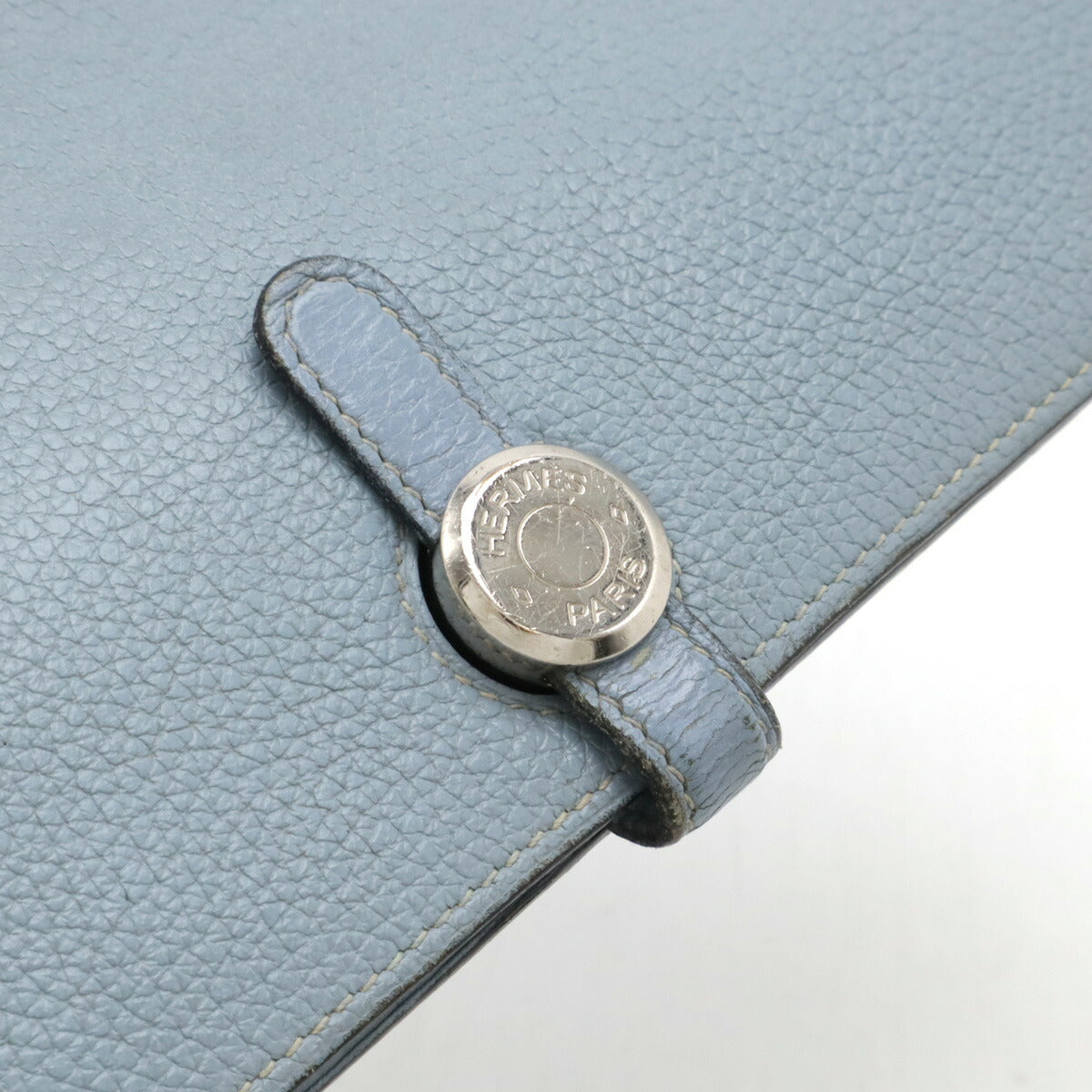 Hermes Dogon Long Bifold Wallet Light Blue