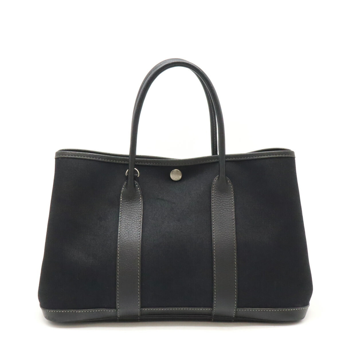 Hermes Garden Party TPM Tote Bag Black Leather