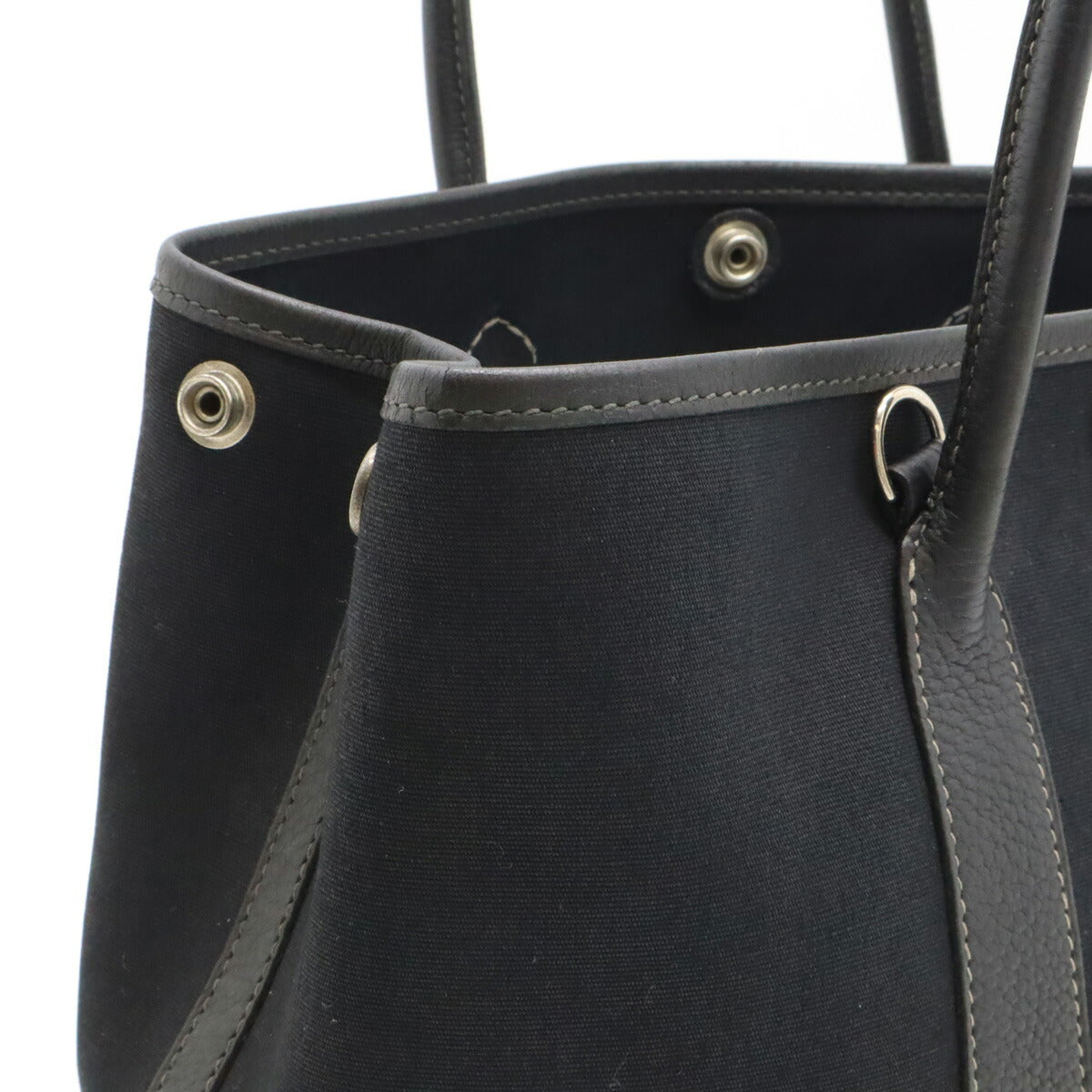 Hermes Garden Party TPM Tote Bag Black Leather