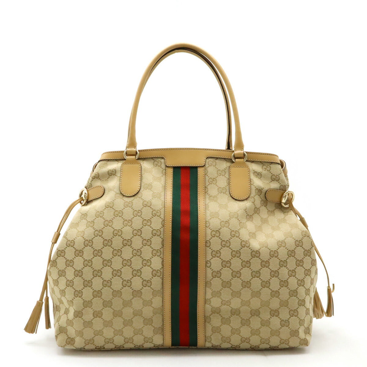 Gucci GG Canvas Leather Tote Bag 232969