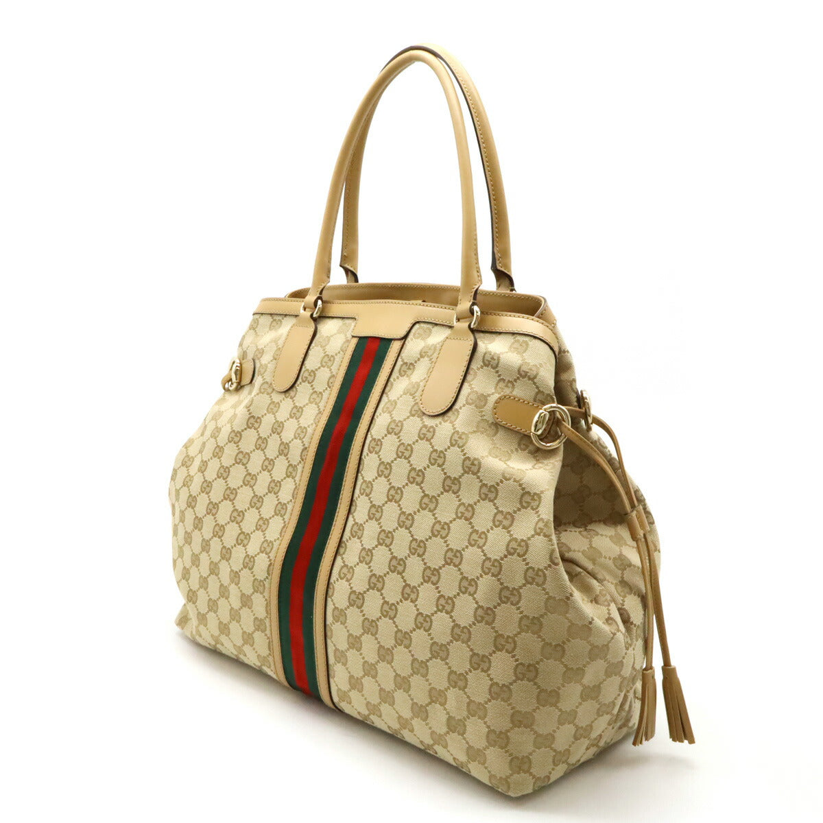 Gucci GG Canvas Leather Tote Bag 232969