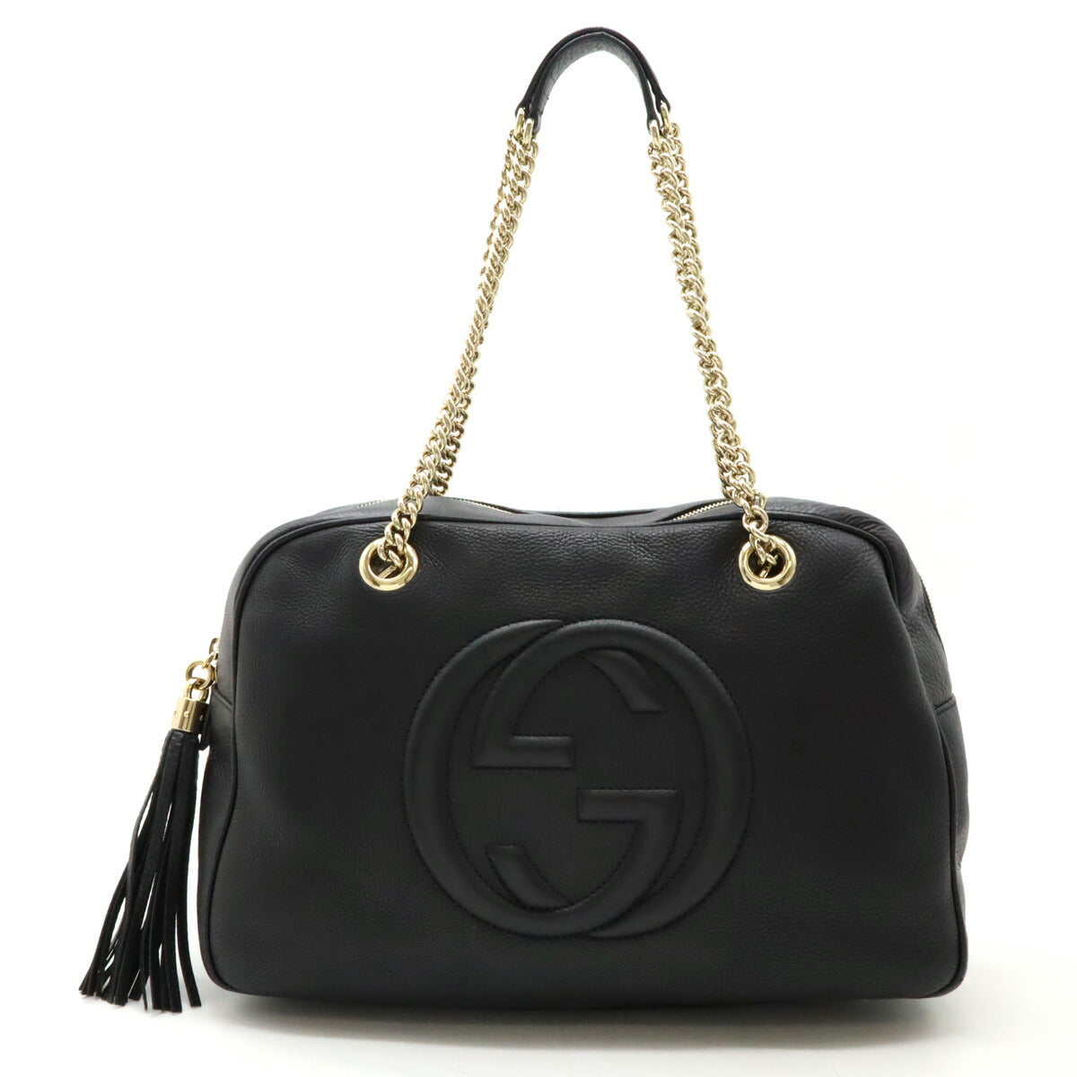 Gucci Soho Leather Chain Shoulder Bag Black