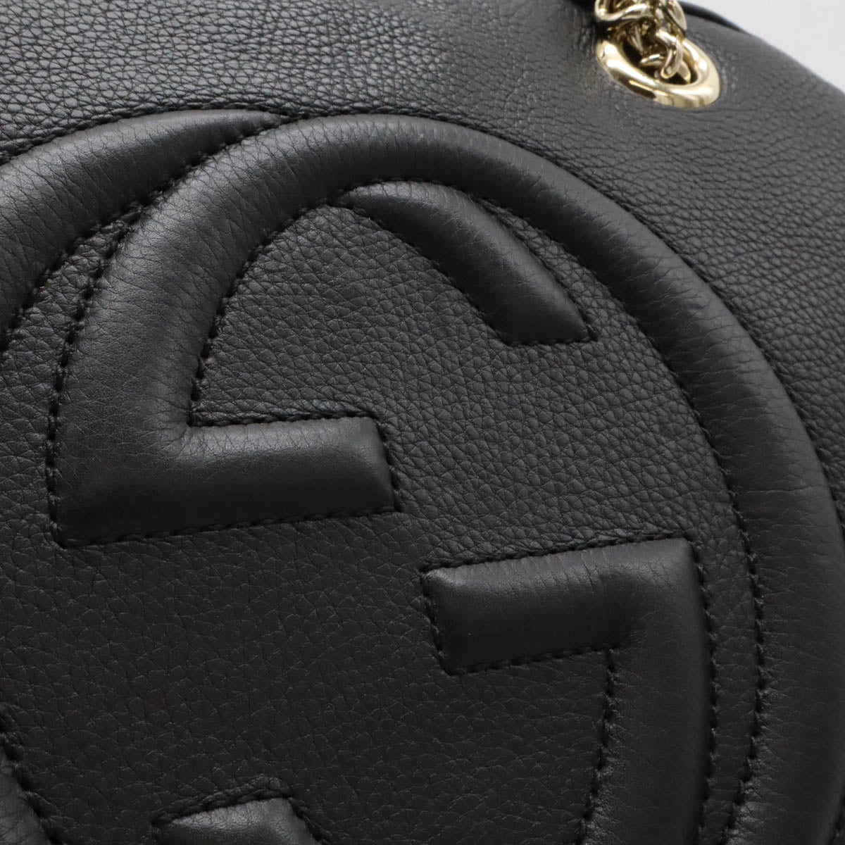 Gucci Soho Leather Chain Shoulder Bag Black