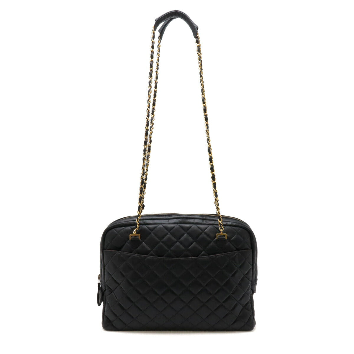 Chanel Leather Coco Mark Matelasse Chain Tote