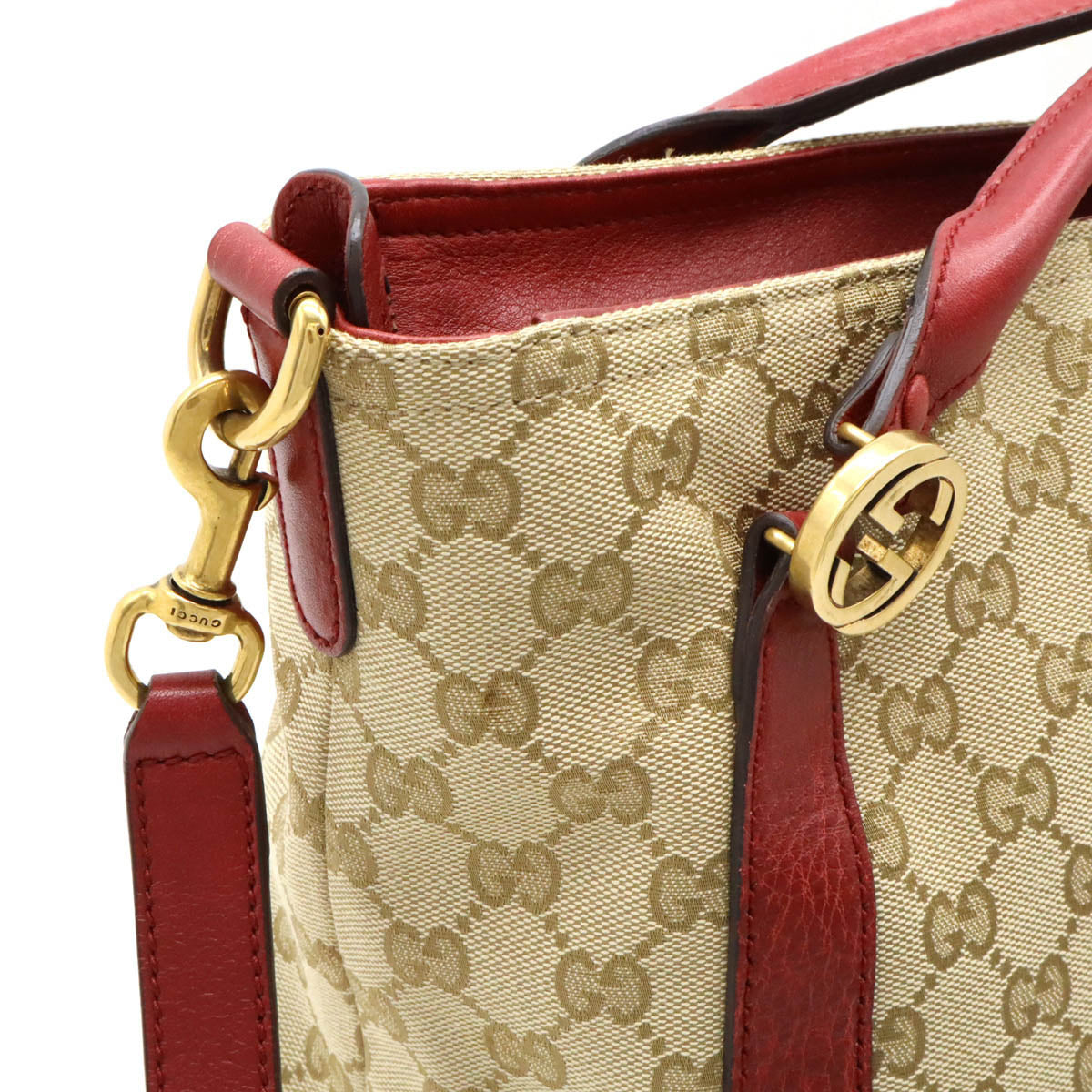 Gucci Miss GG Canvas Leather 2WAY Handbag