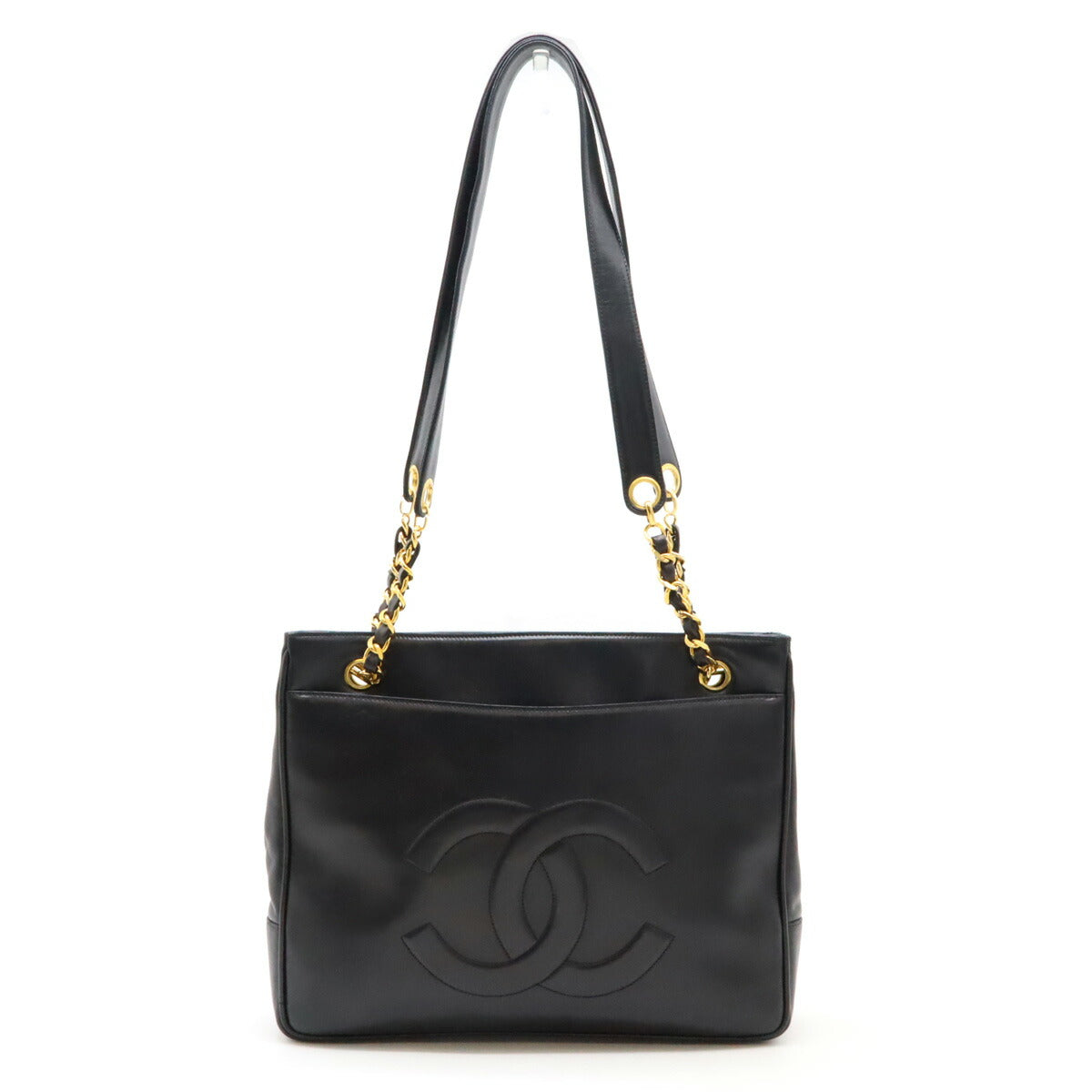 Chanel Leather Coco Mark Chain Tote Bag