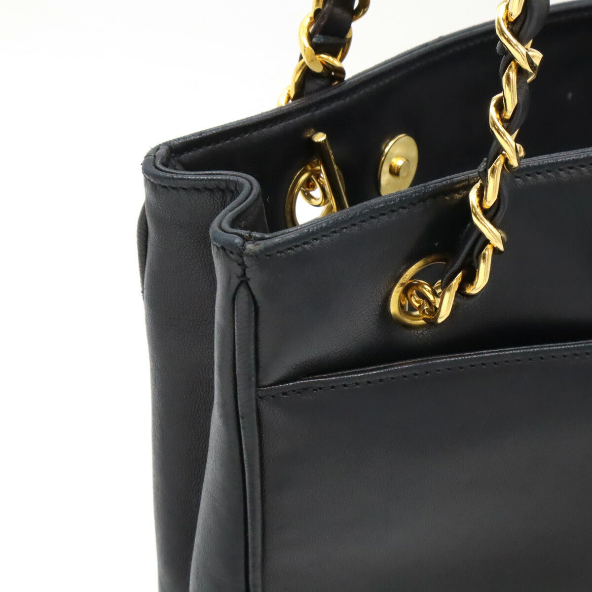 Chanel Leather Coco Mark Chain Tote Bag