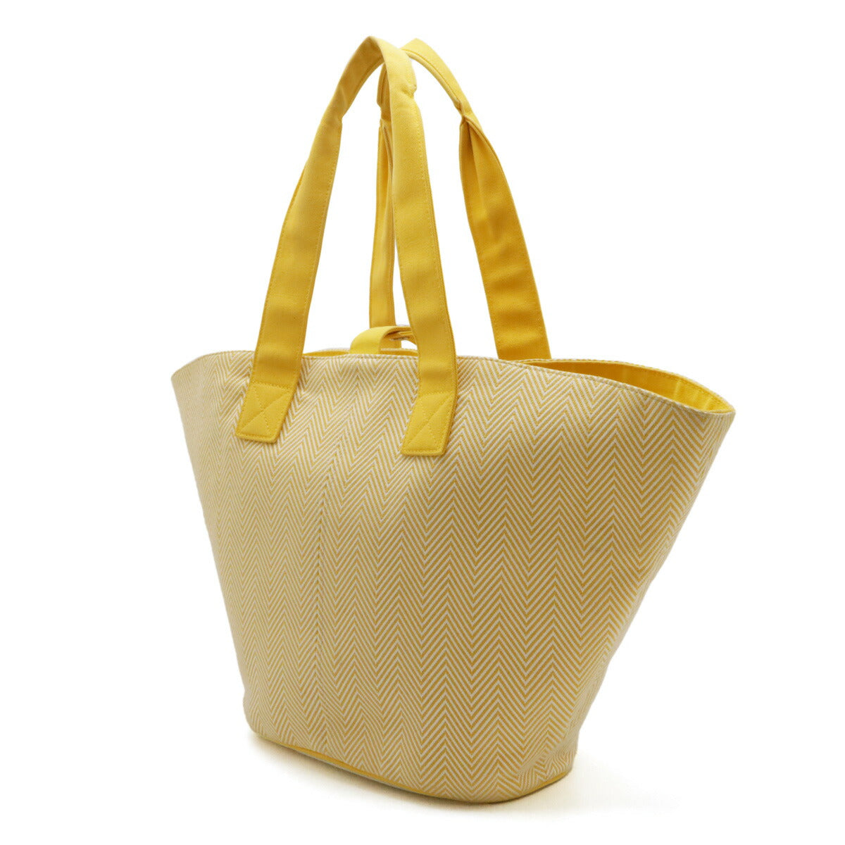 HERMES Panier de Plage MM Canvas Tote Bag Yellow