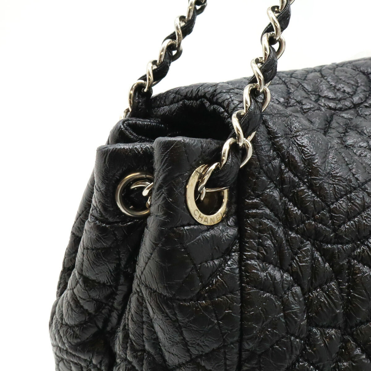 Chanel Quilted Patent Leather Chain Shoulder Bag