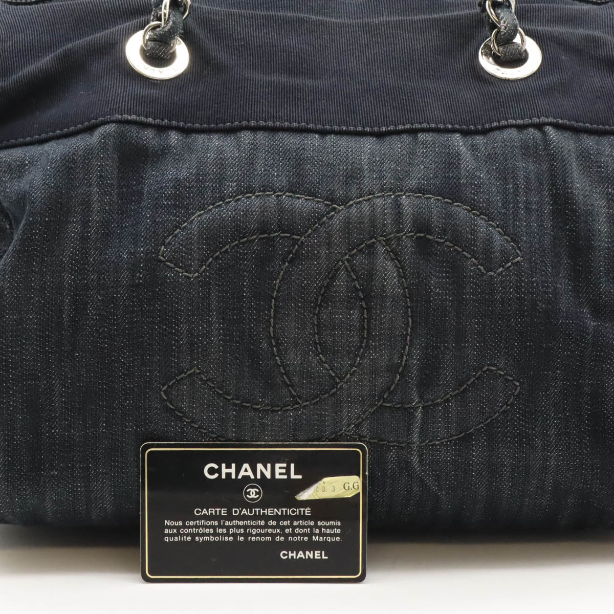 Chanel Denim Leather Matelasse Shoulder Bag