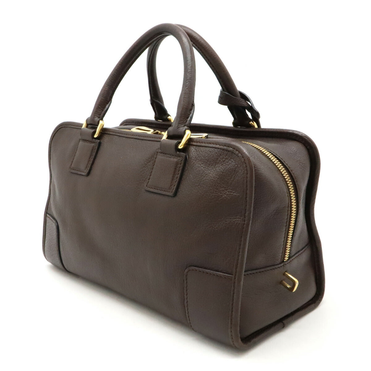 Loewe Leather Amazona 28 Handbag Dark Brown