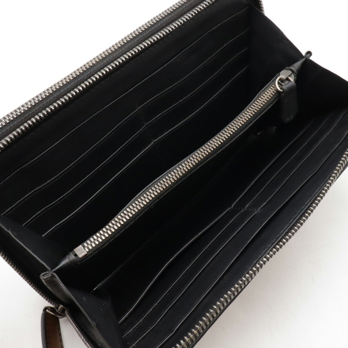 Berluti Venetian Leather Calligraphy Double Zip Wallet