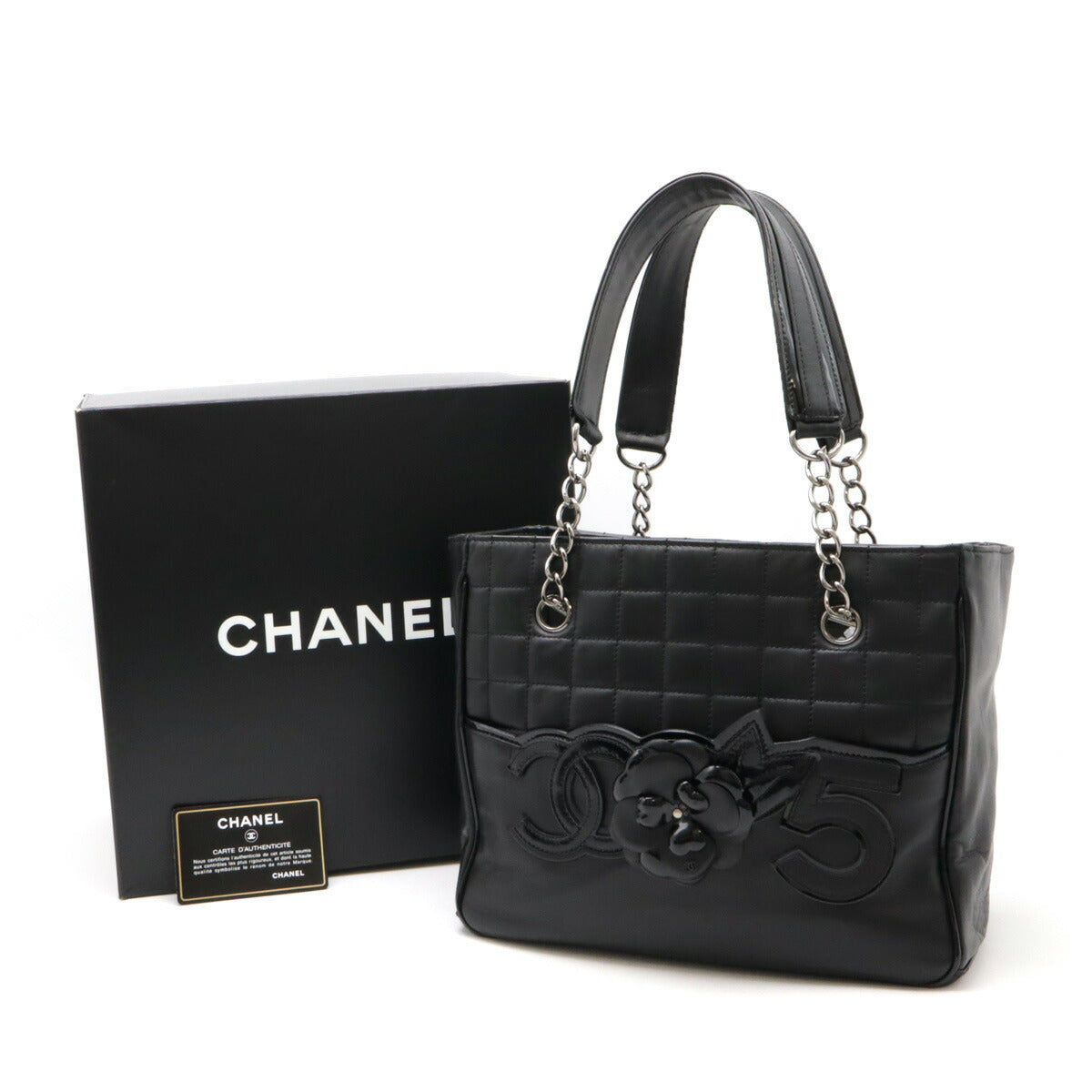 Chanel Camellia No.5 Leather Tote Bag