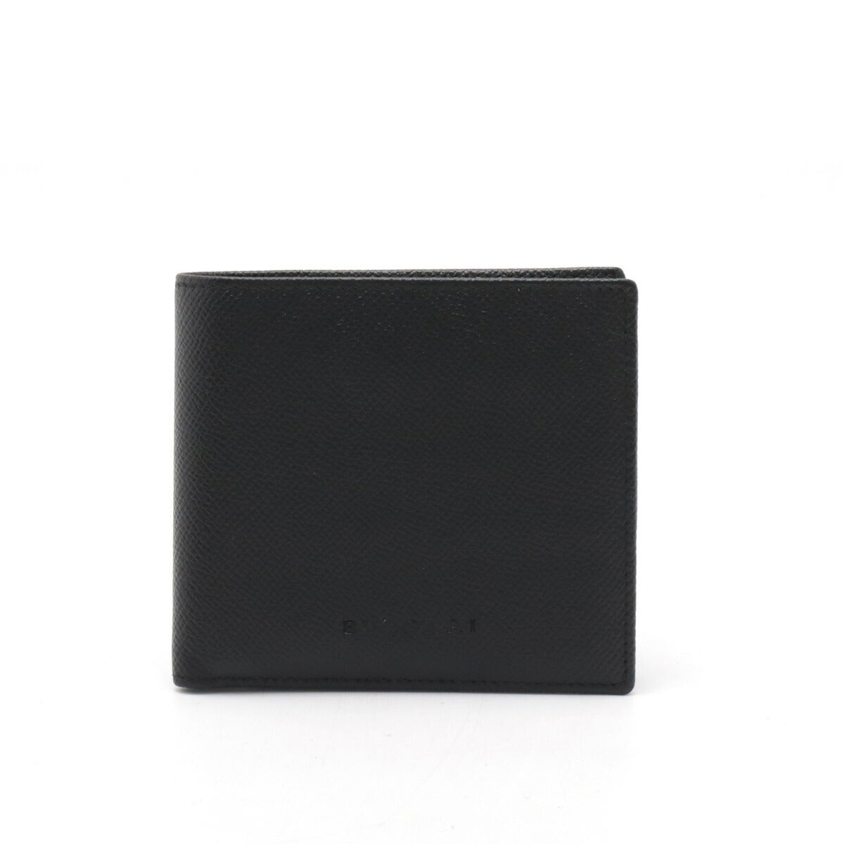 Bvlgari Grain Leather Bifold Wallet Black