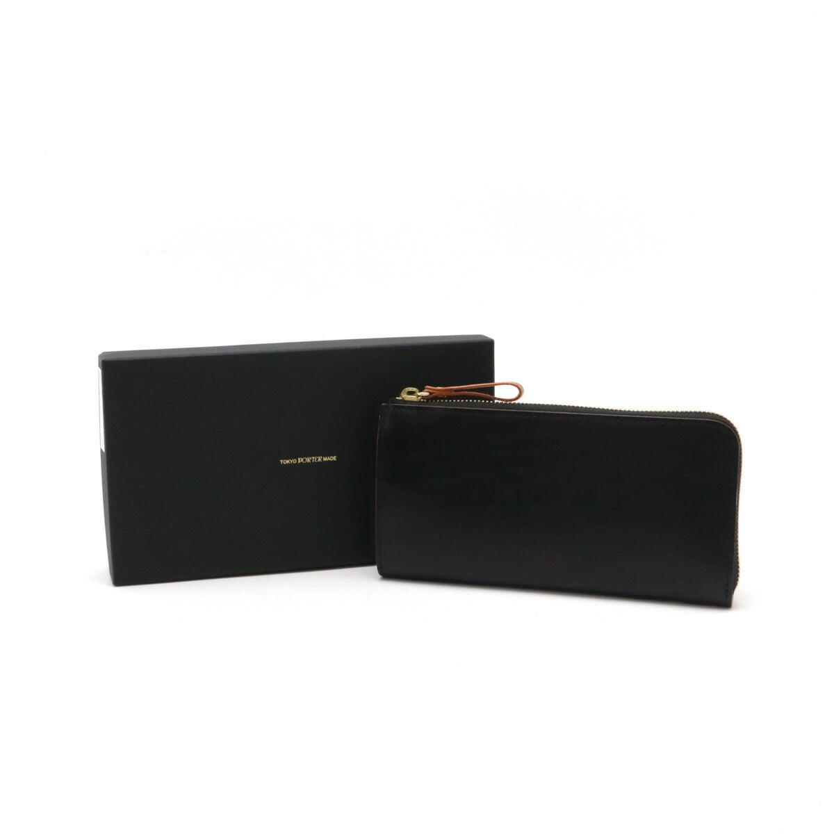 PORTER FILM Leather Long Wallet Black