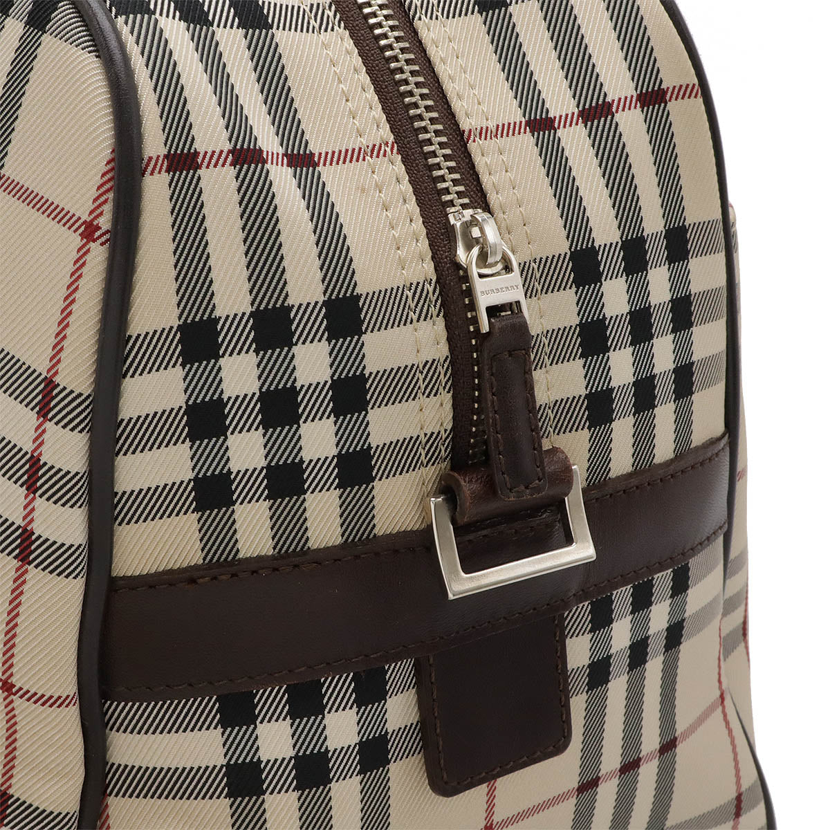 Burberry Nova Check Nylon Canvas Boston Bag