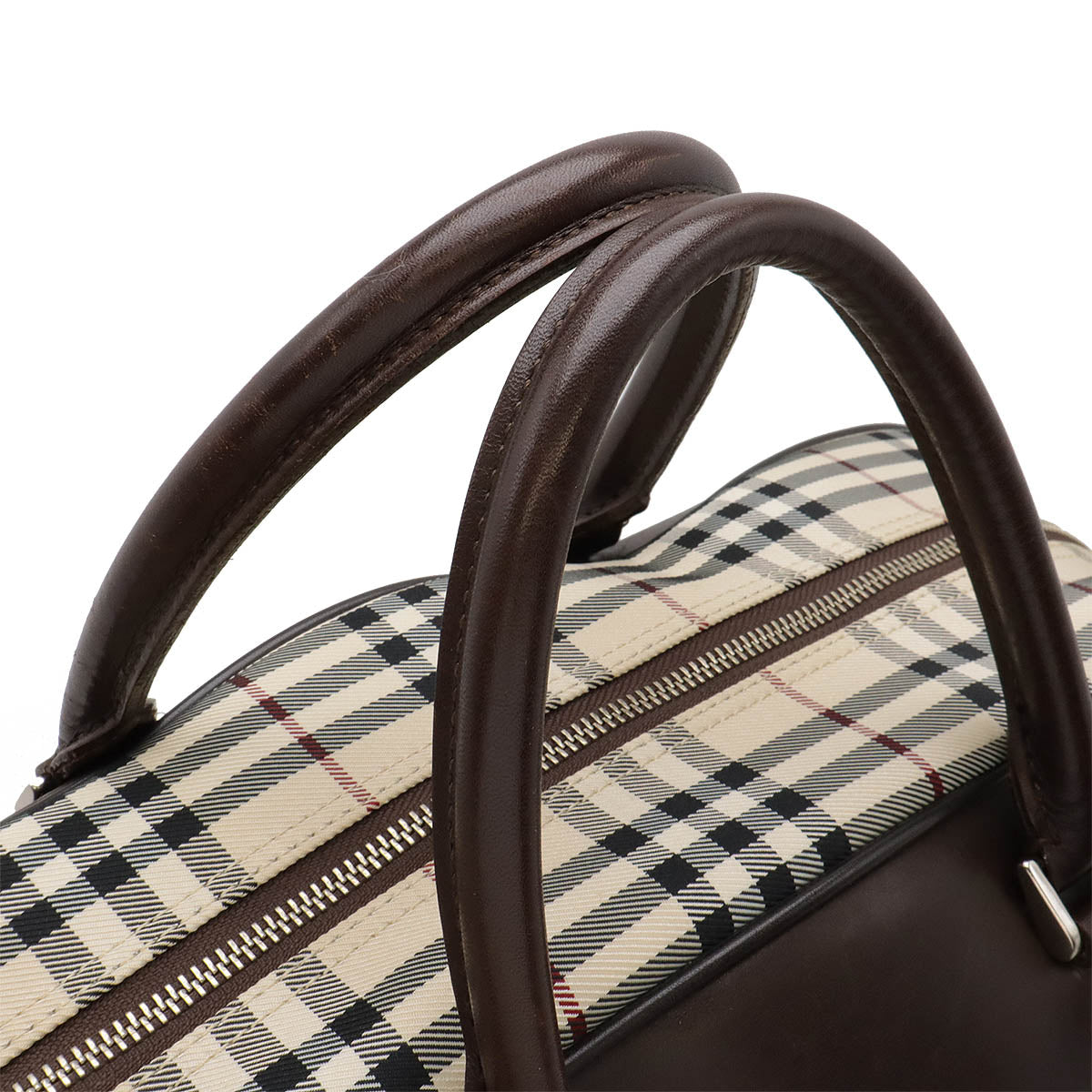 Burberry Nova Check Nylon Canvas Boston Bag