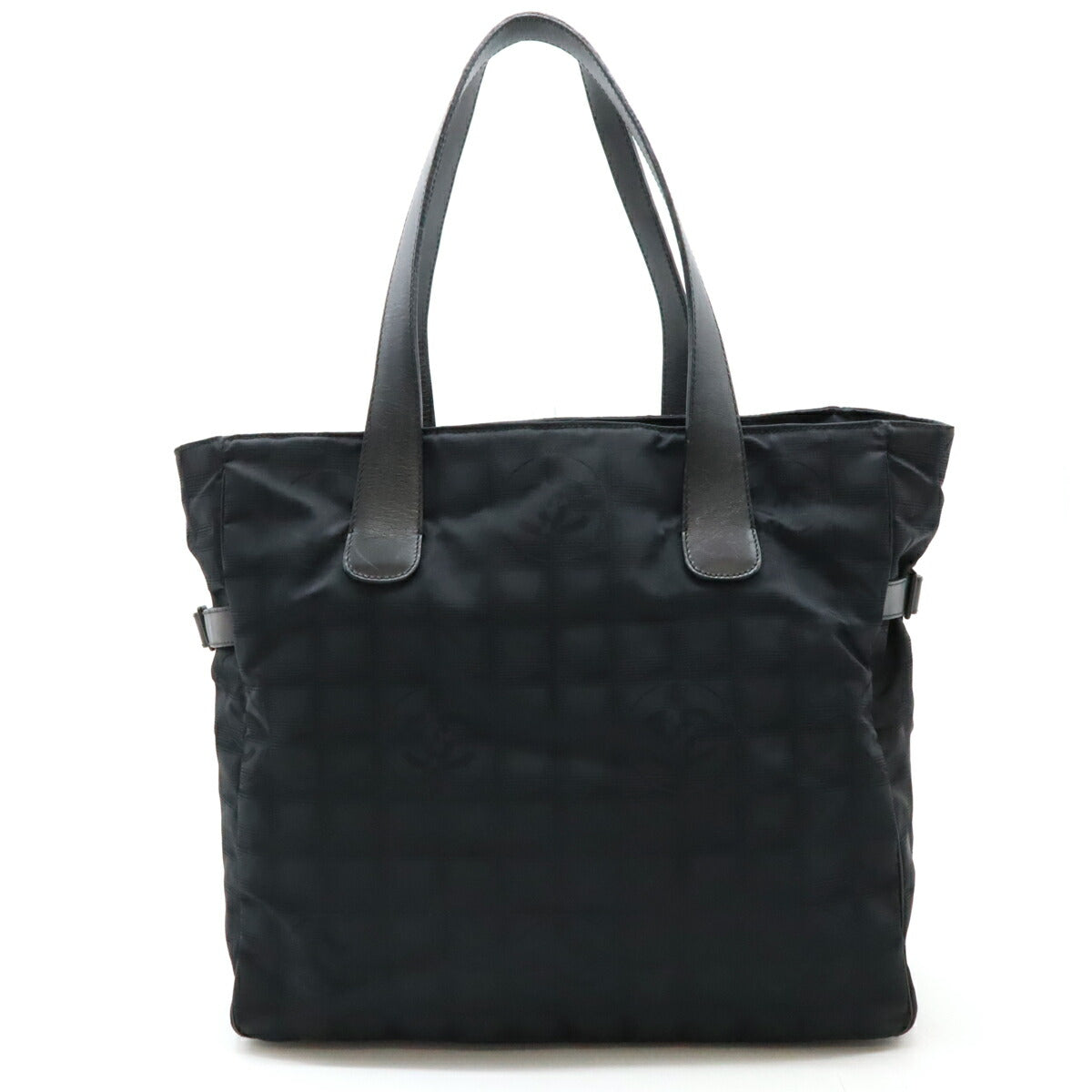 Chanel Nylon Jacquard Leather Tote Bag A15825