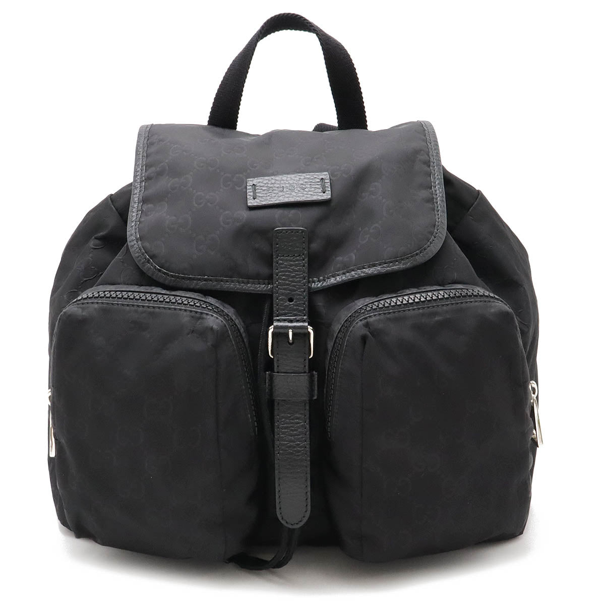 Gucci Nylon Leather Backpack Black