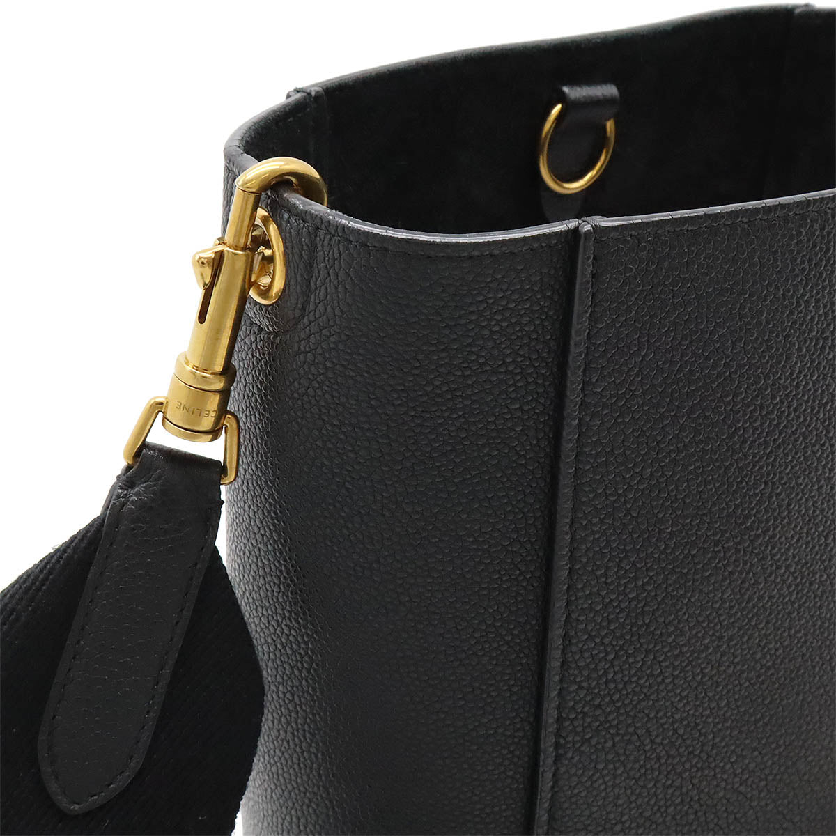 Celine Leather Sangle Bucket Small Shoulder Bag