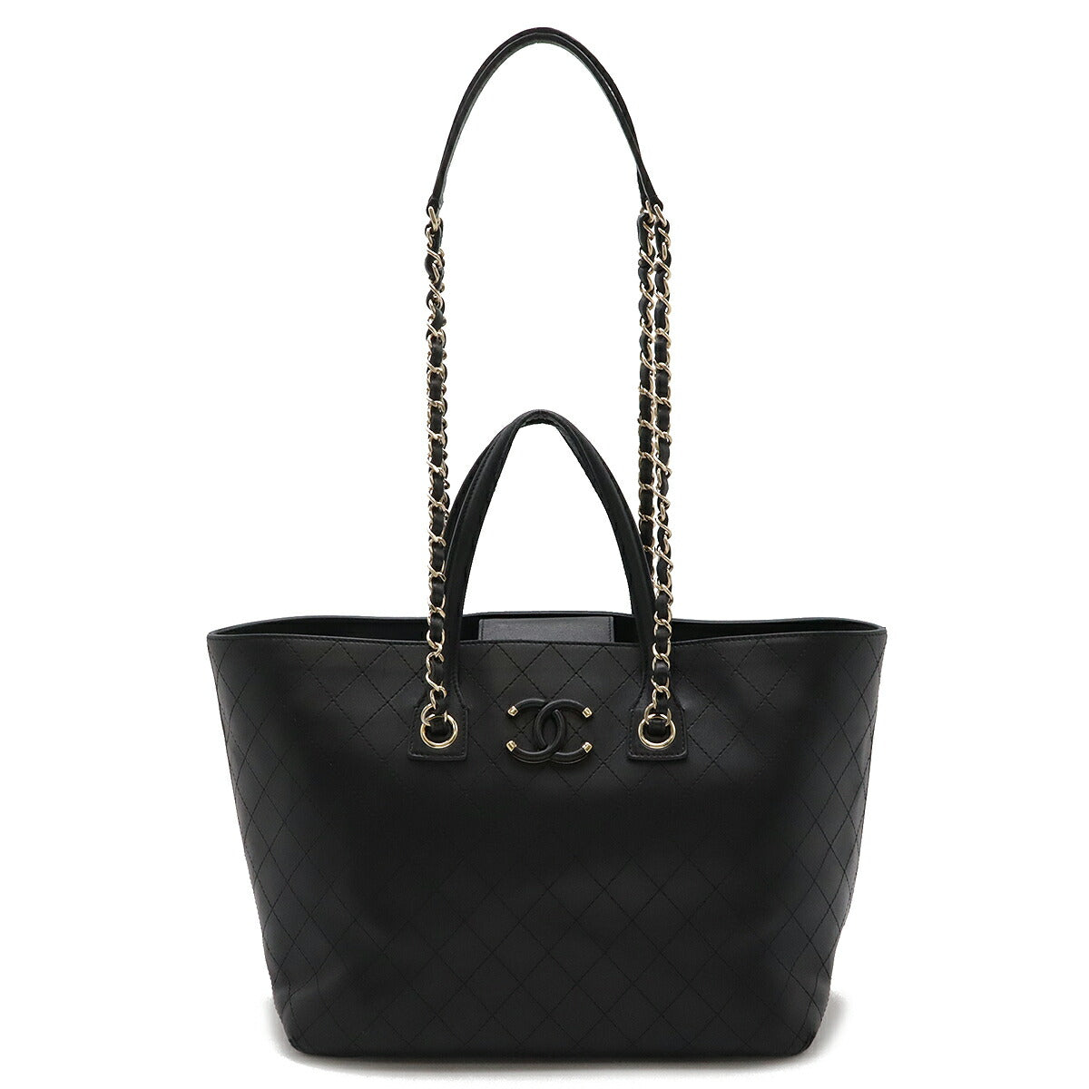 Chanel Matelasse Coco Mark Leather Tote Bag