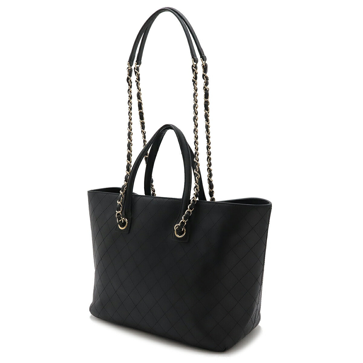 Chanel Matelasse Coco Mark Leather Tote Bag