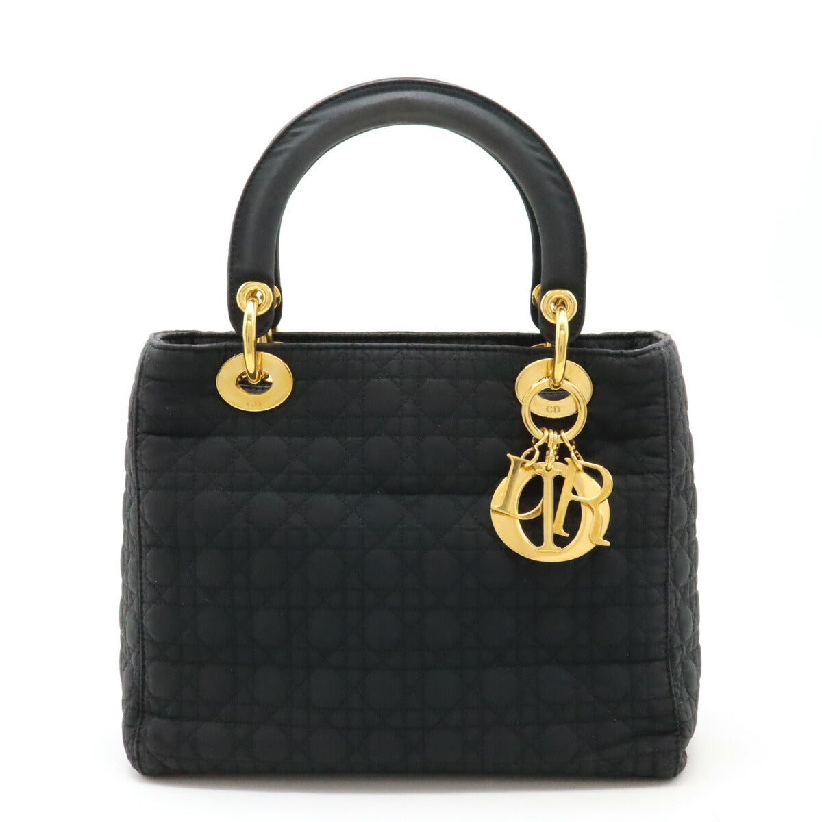 Dior Lady Dior Nylon Handbag Black