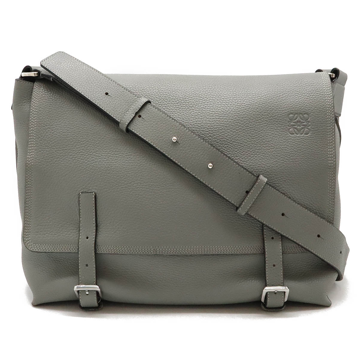 Loewe Anagram Leather Messenger Bag