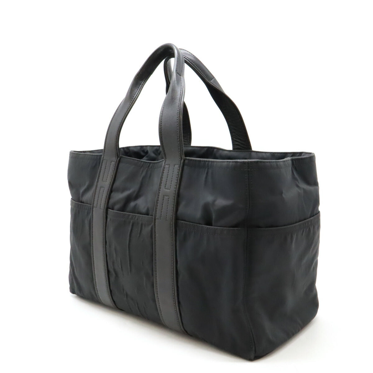 Hermes Acapulco MM Nylon Leather Tote Bag