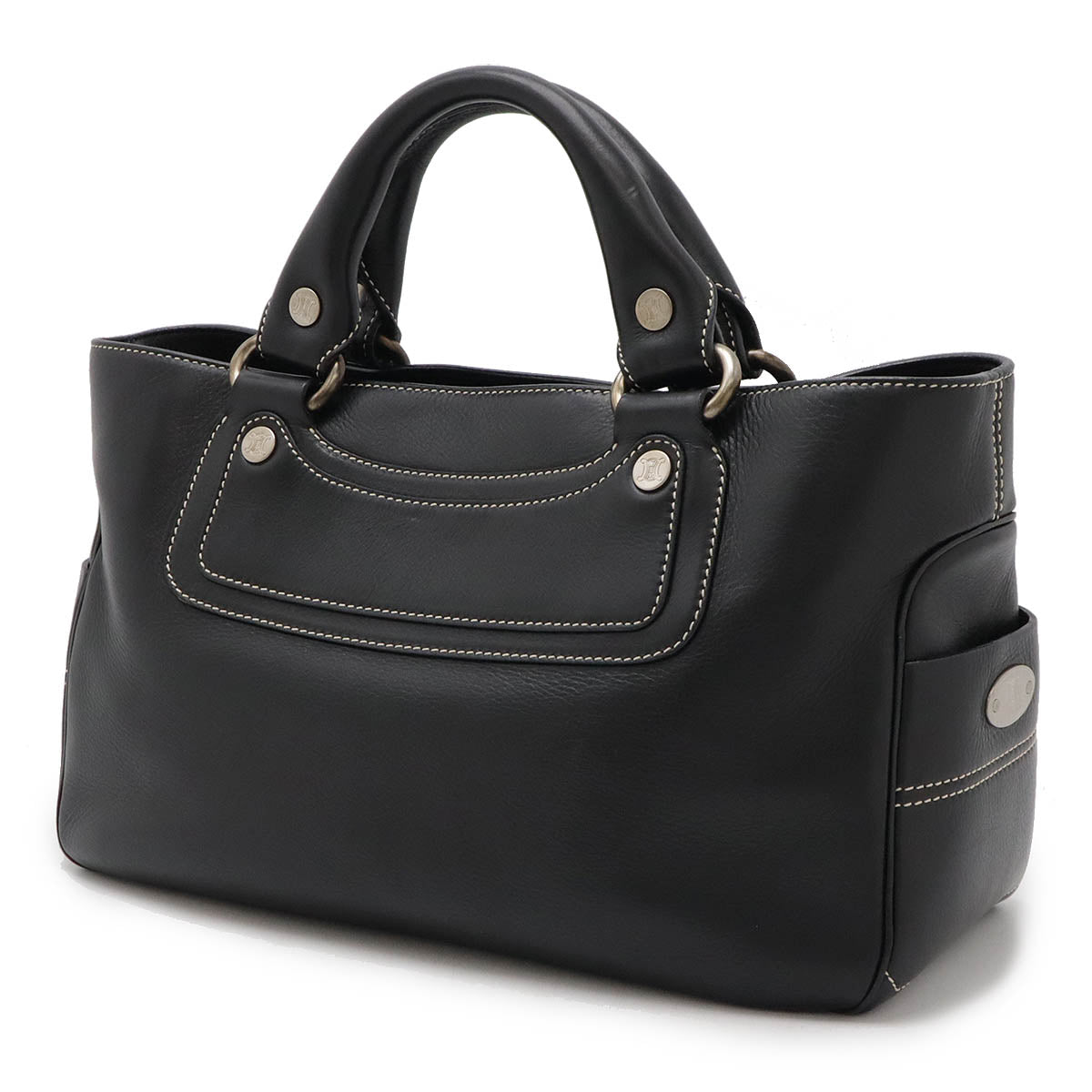 Celine Leather Boogie Bag Handbag Black