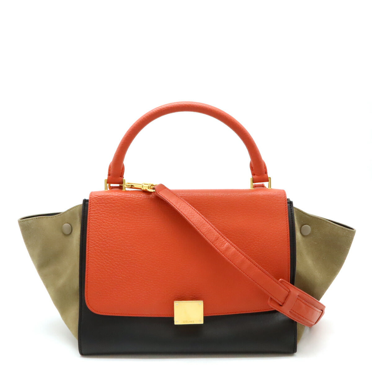 Celine Trapeze Leather Suede Handbag