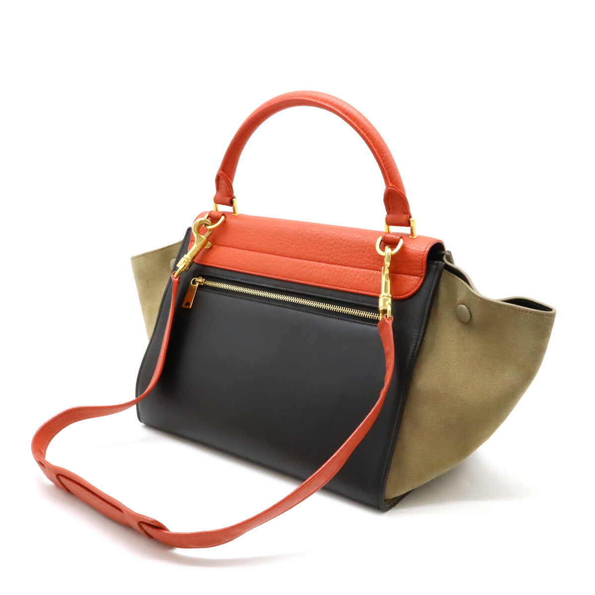 Celine Trapeze Leather Suede Handbag