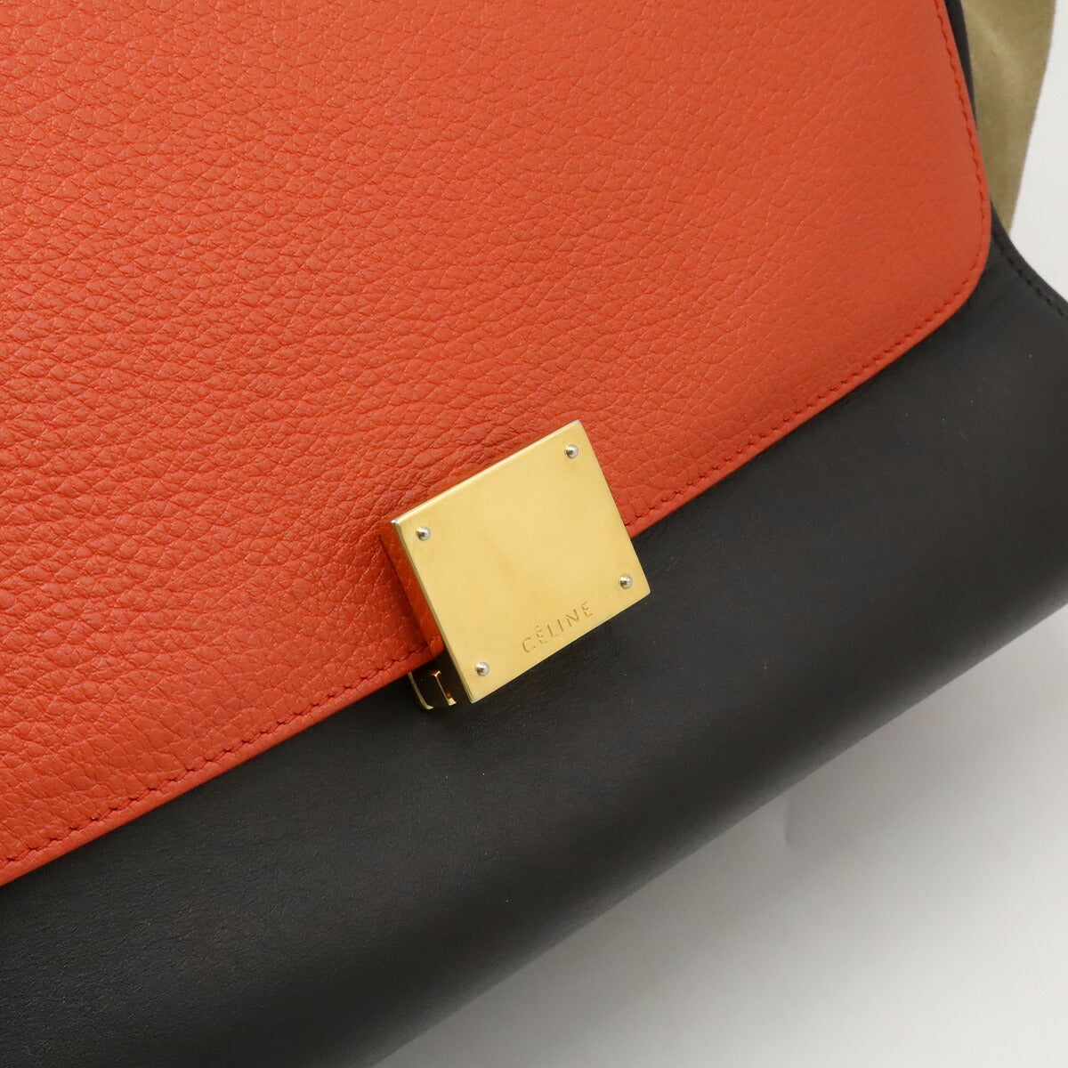 Celine Trapeze Leather Suede Handbag