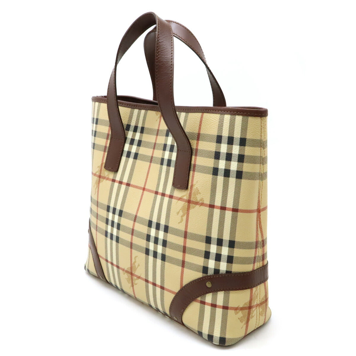 Burberry Nova Check Tote Bag PVC Leather