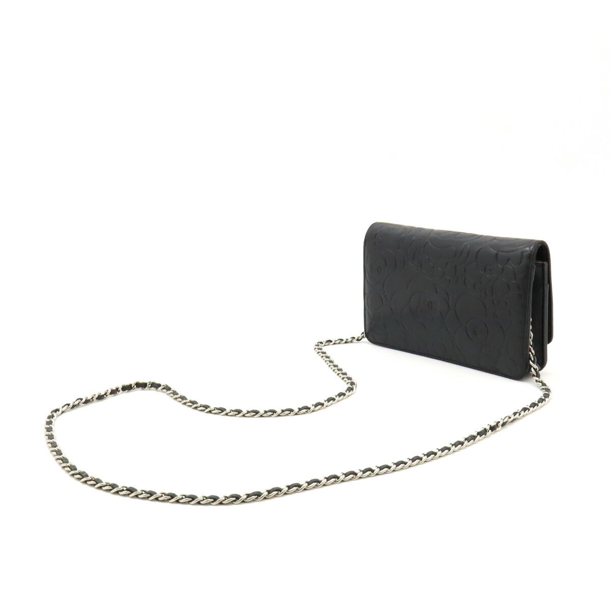 Chanel Camellia Lambskin Chain Wallet Bag