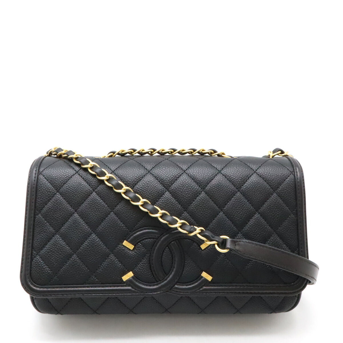 Chanel Caviar CC Filigree Flap Bag A93341